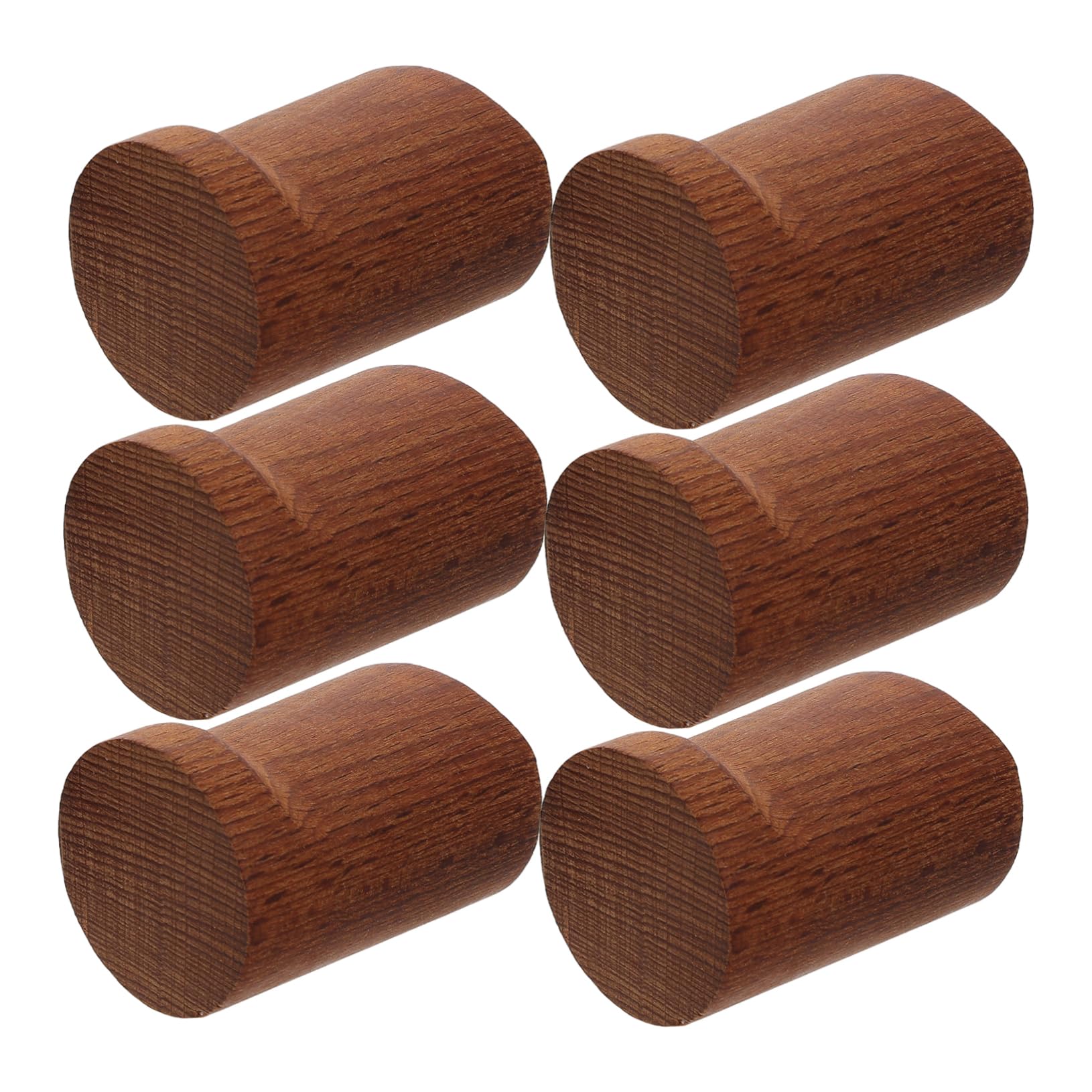 Crochets muraux cylindriques bois lot de 6 patères de rangement pour vestes et entrées