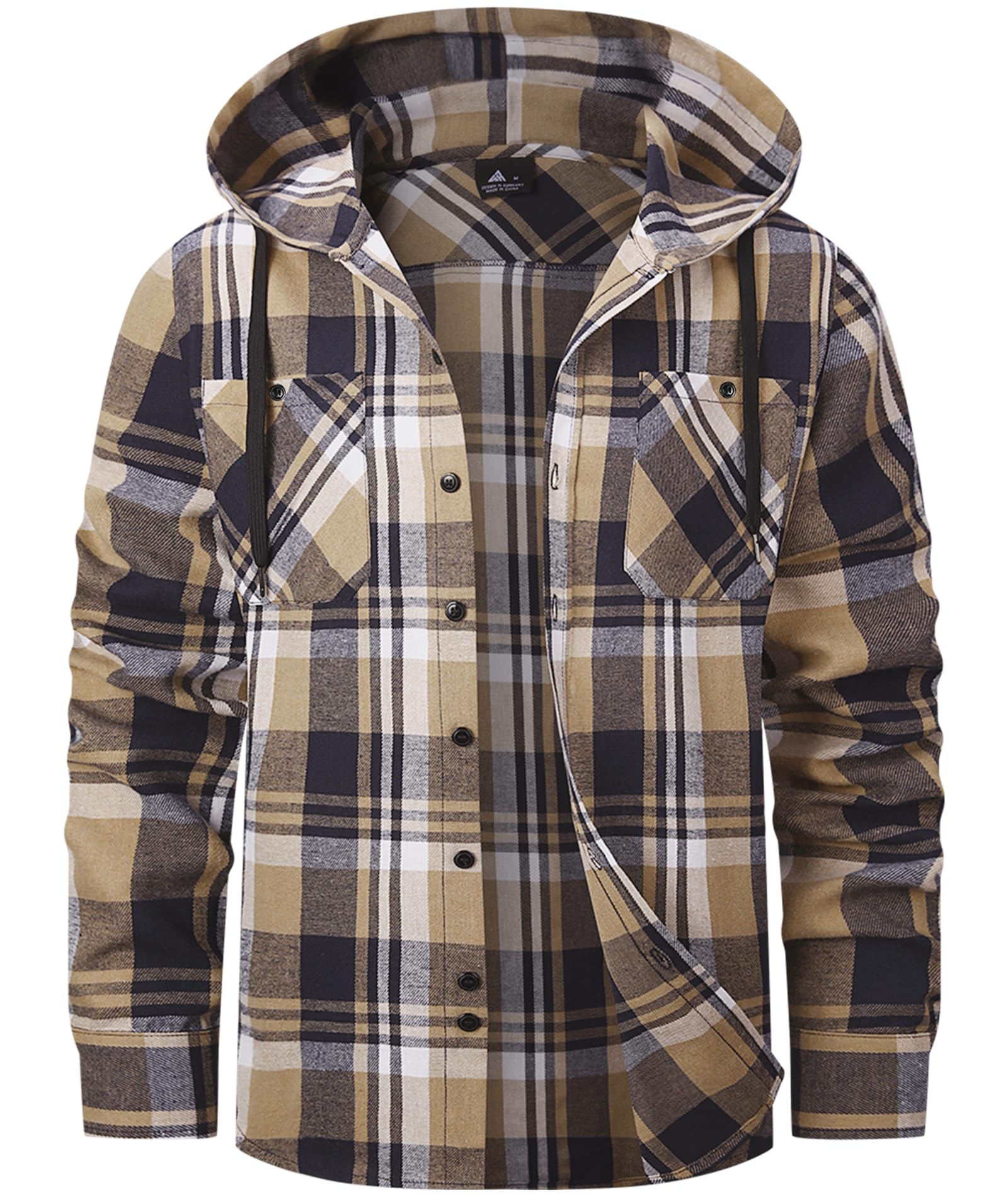 SwissWell Camicia Uomo Flanella Camicia Quadri con Cappuccio Uomo Manica Lunga Casual Felpe