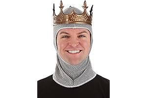 King Arthur Crown & Hood - The Noble Knight's Regal Attire