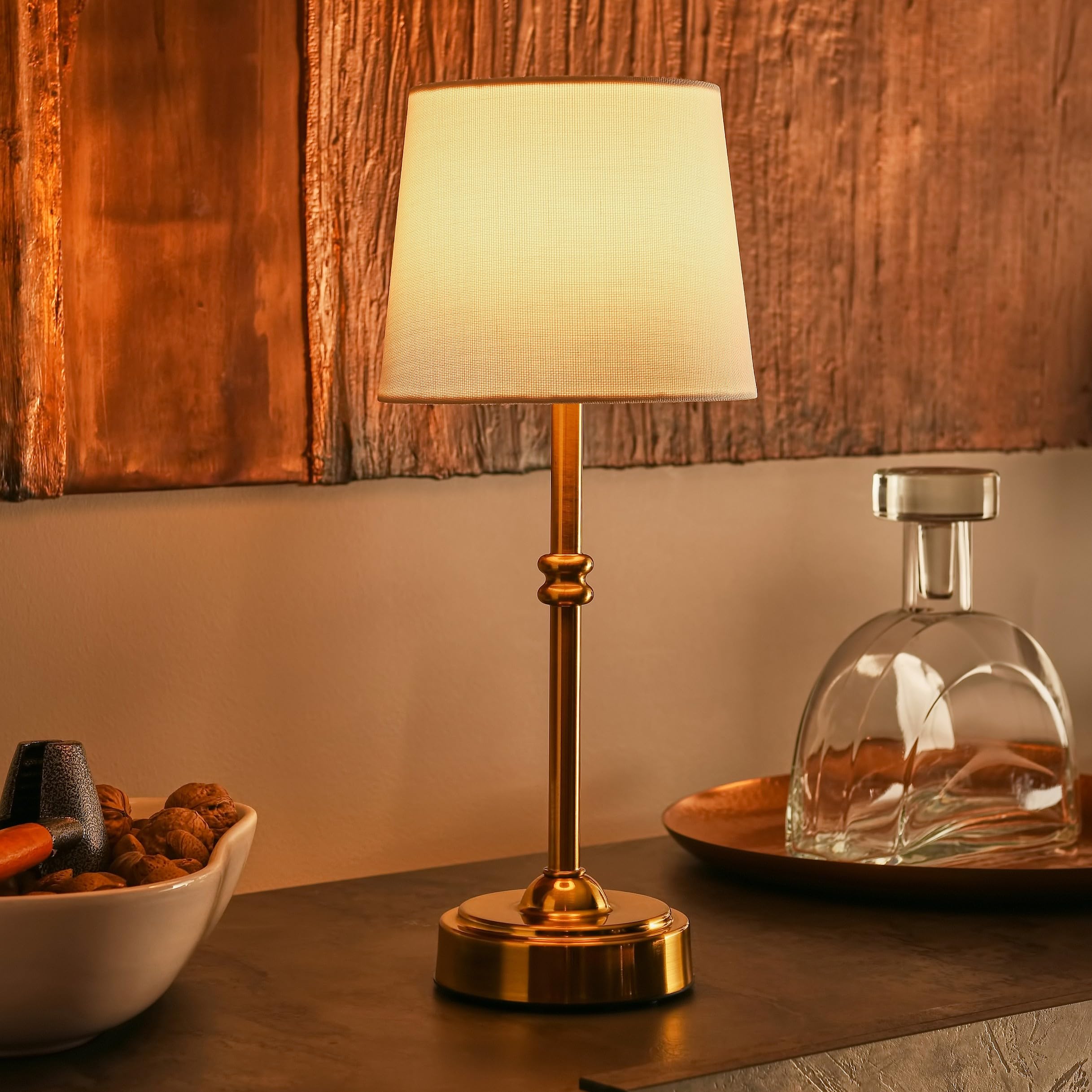 Auraglow Rechargeable Wireless LED Table Lamp with Remote – Battery-Powered, Dimmable, Colour-Changing Cordless for Restaurants, Hotels & Homes (1 Lamp, 1 Light Source, 1 Remote)