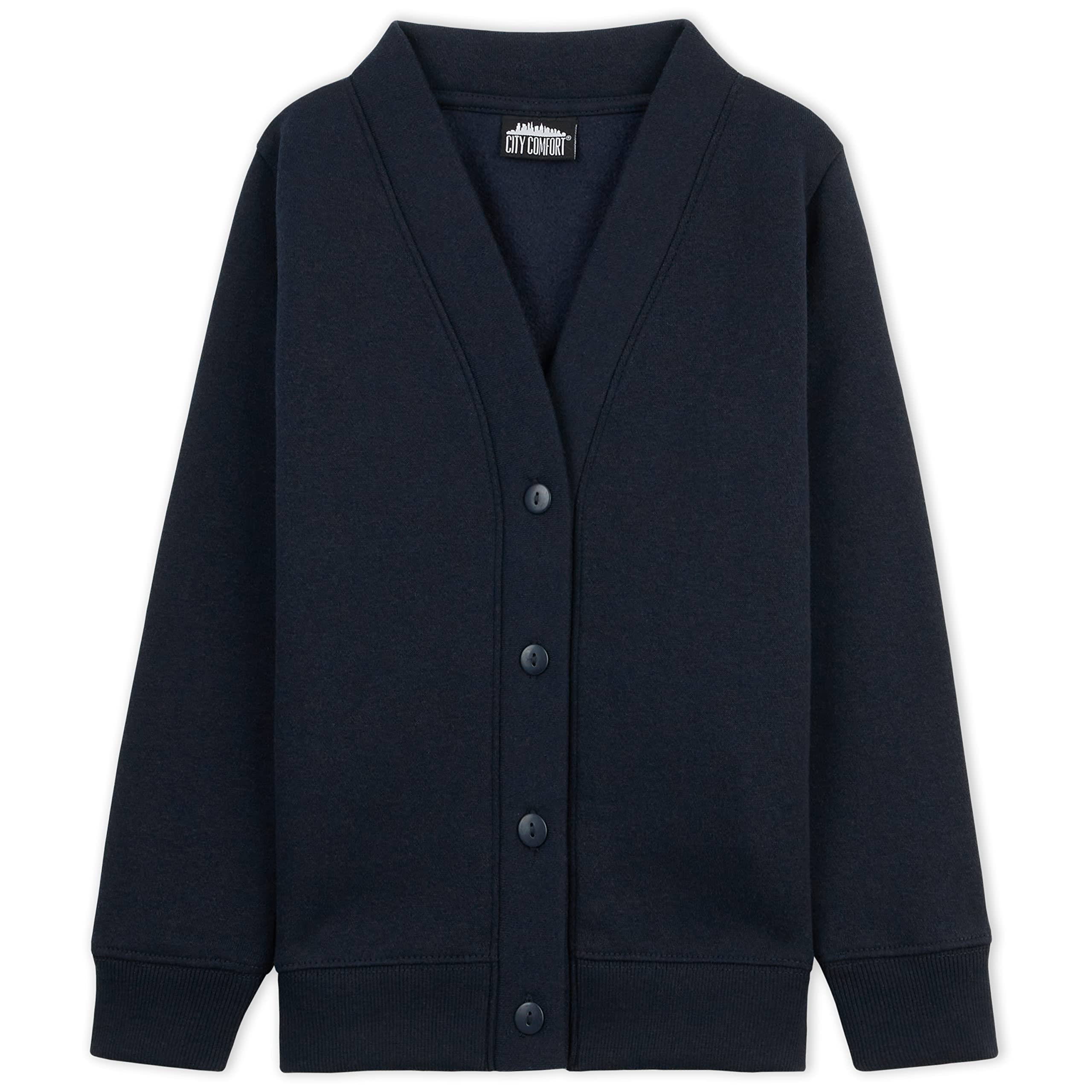 CityComfort Cardigan Niños, Chaleco Niño de Punto, Jersey Niño Negro Azul Marino, Prendas de Punto para Niños Moda Uniforme Ropa para Niños 3-14 Anos Multipack de 1 ó 2 Unidades