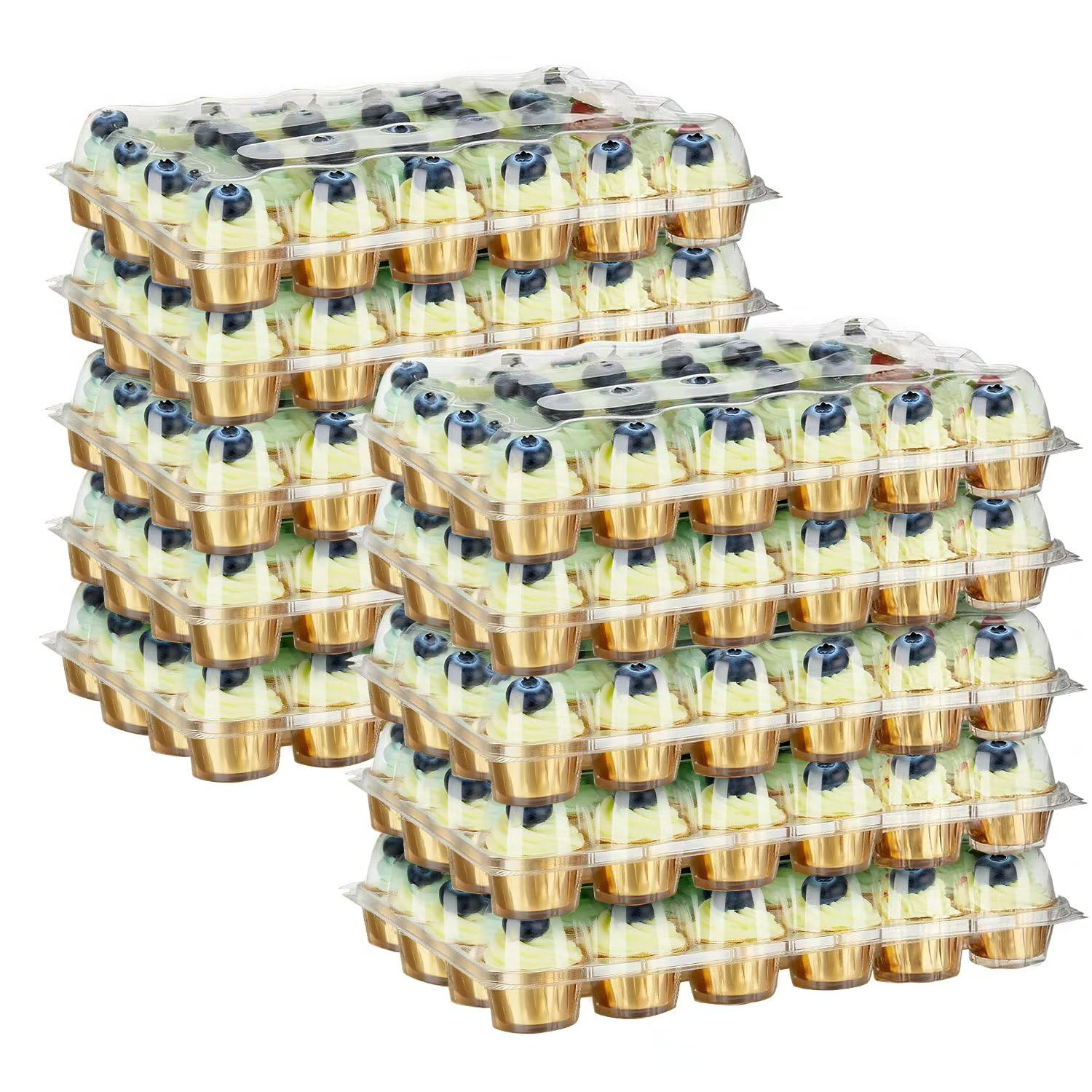 Photo 1 of PYYZHALI 24-Compartment Cupcake Containers, Pack of 10
