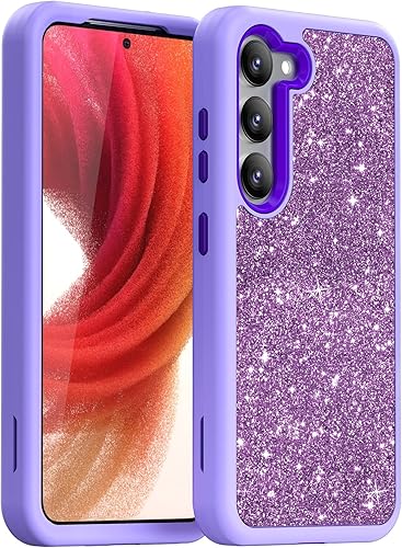 Miniatura 8 de AICase Funda transparente resistente para Galaxy S23 Plus con protector de pantalla de vidrio templado y parachoques de silicona suave a prueba de