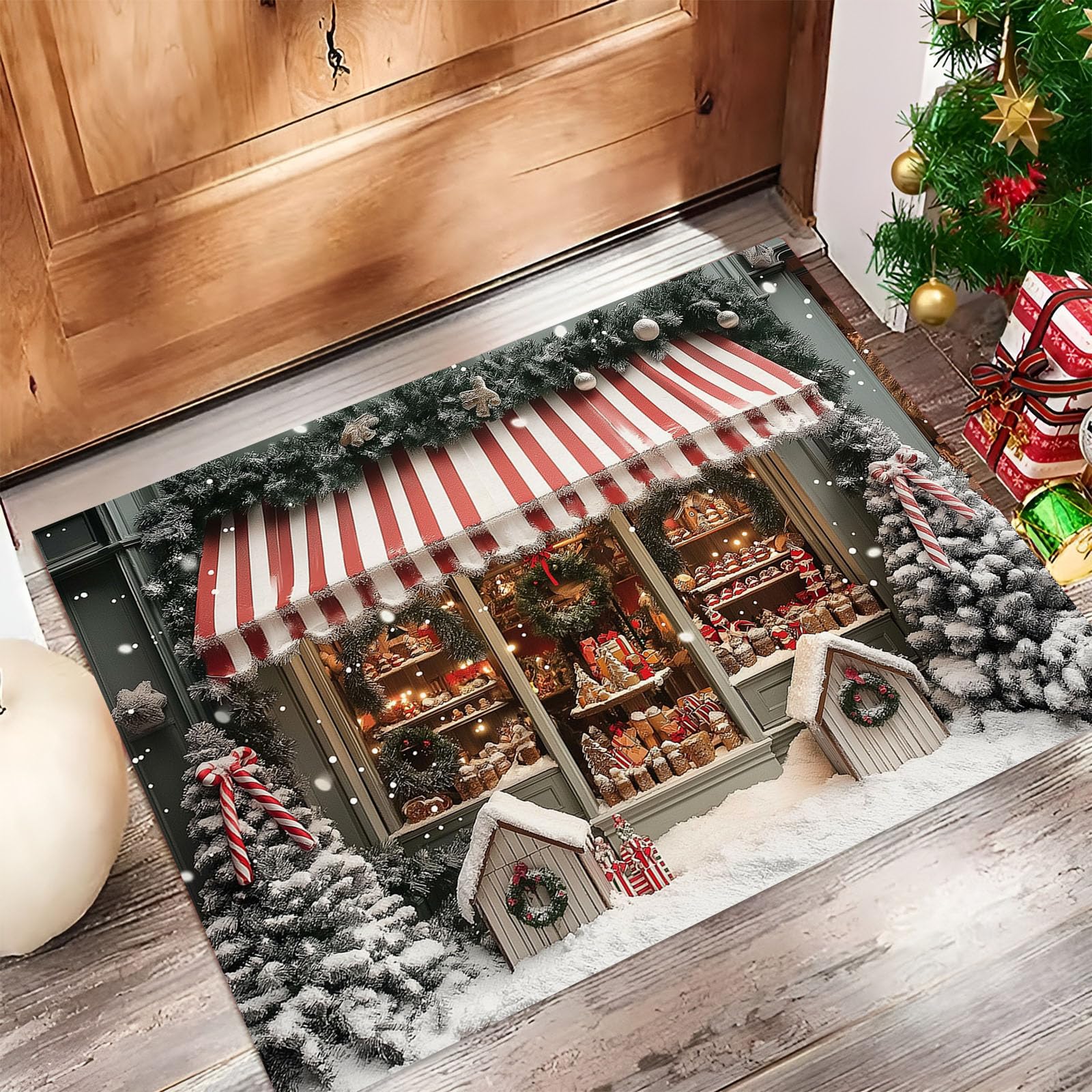 Tapis entrée intérieur 60x90cm et paillasson fin pour couloir aux couleurs mélangées