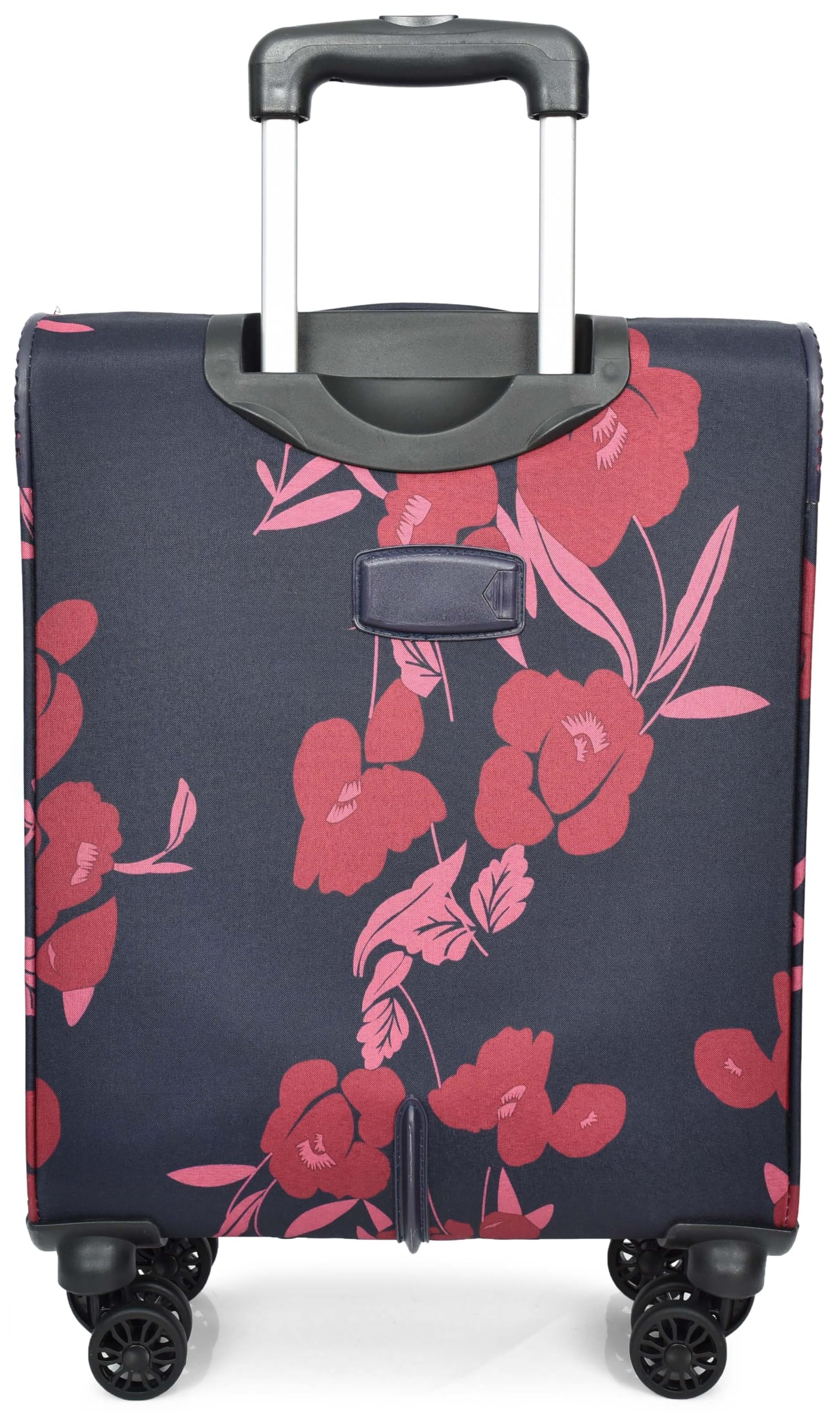 A1 FASHION GOODS Quattro ruote Soft Shell valigia leggera espandibile bagagli borse da viaggio stampa floreale blu navy, Marina Militare, CABIN - H: 55 x L: 37 x W: 24 cm, 2.4kg, Valigia