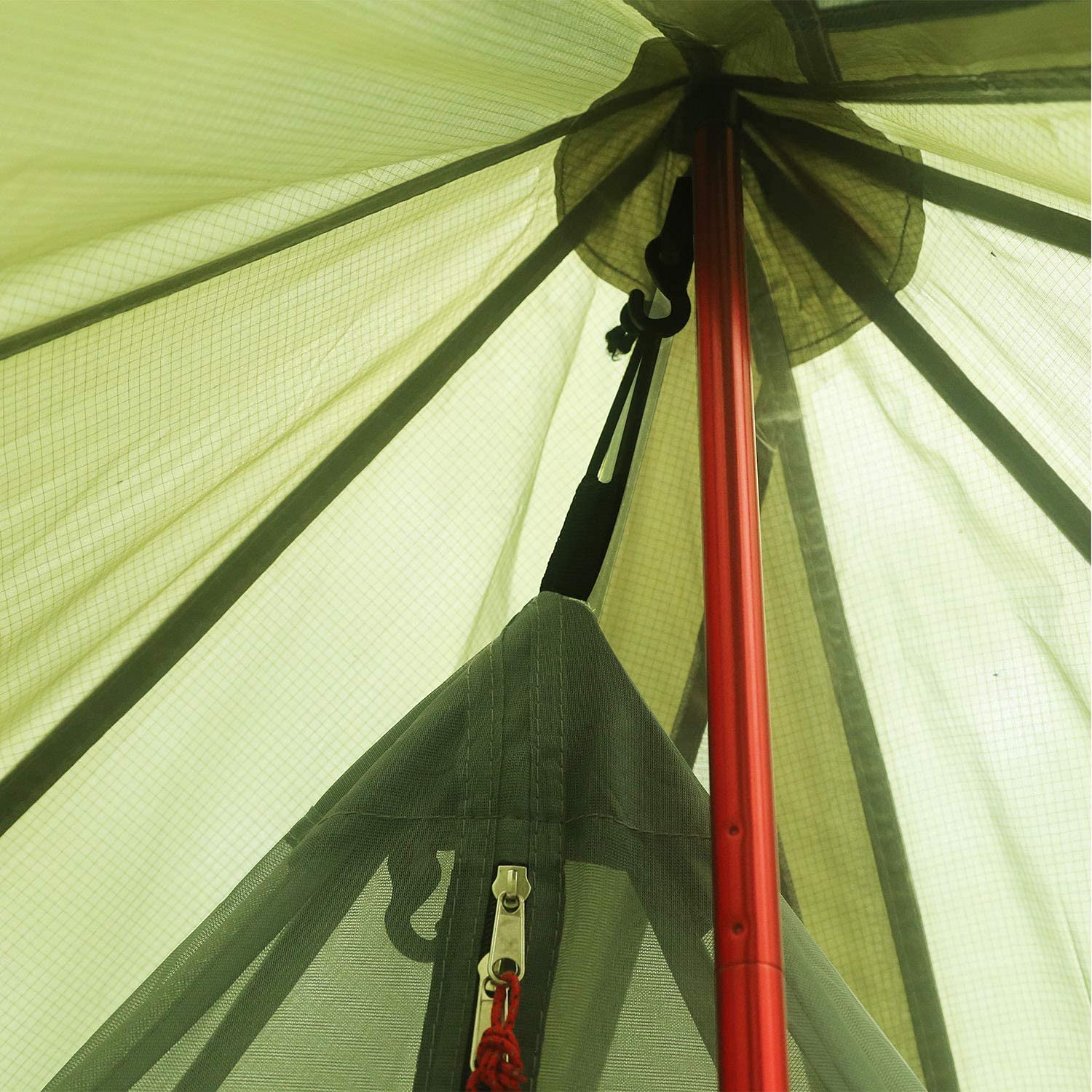 Namiot Tipi dla 4 osób, lekki (2,3 kg) z otworem na piecyk, wysokość 220 cm, namiot tipi do polowań, biwaków rodzinnych, wypraw zespołowych, kempingu i wędrówek