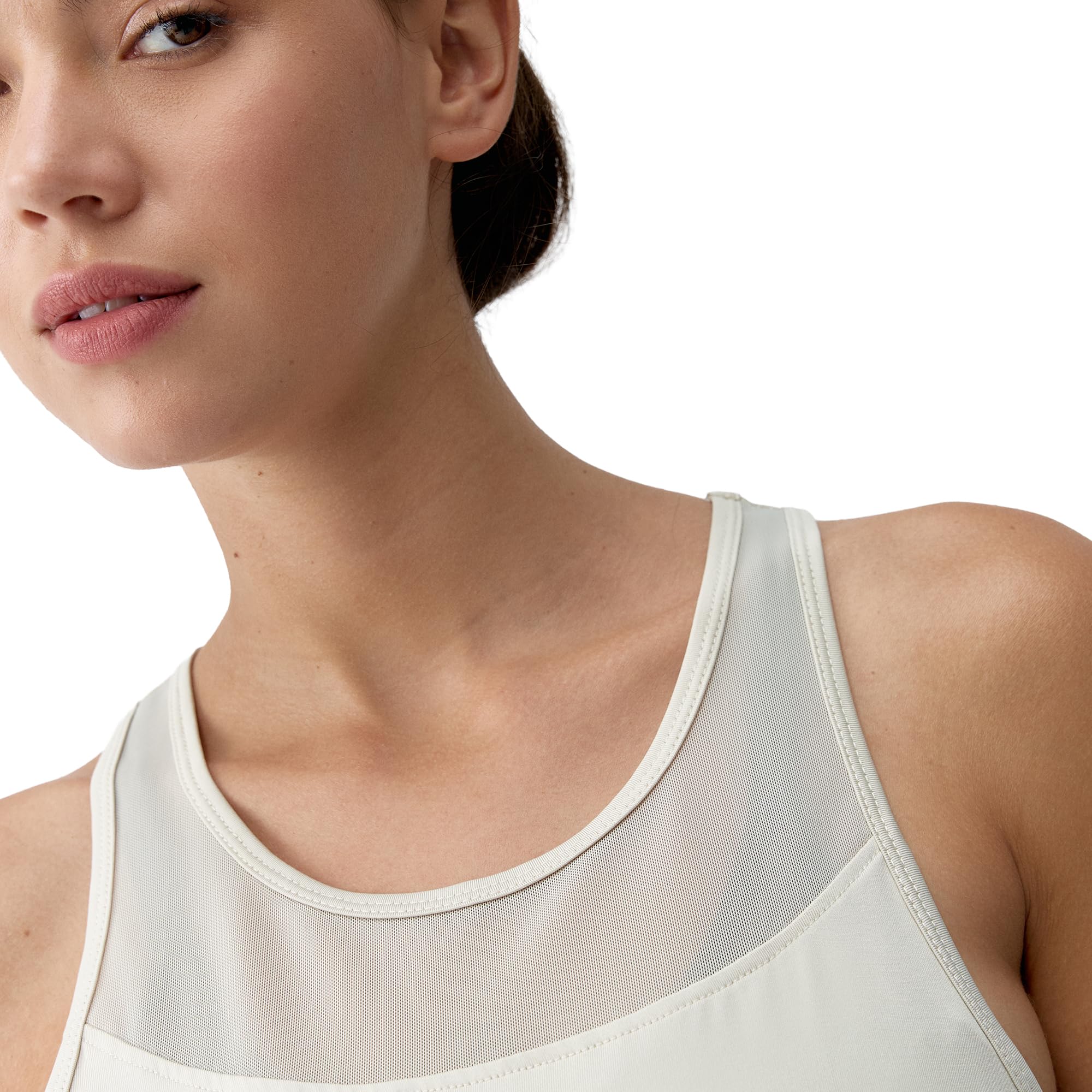 BORN Koszulka Damska Kiava Performance Sporty Z Okrągłym Dekoltem, Bez Kieszeni, Oddychający, Zaokrąglony Dół, Z Lejącego Materiału, Trening, Bieganie, Fitness, Joga