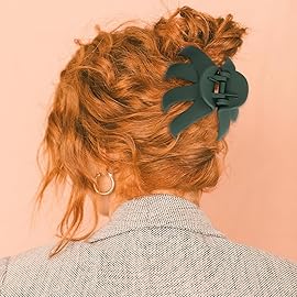 Lolalet Octopus Hair Claw Clips, 5 Pack Non-slip Jaw Clips Medium Hair Clamps for Thick Curly Long Hair, Wide Grip Hair Accessories for Women -Style E