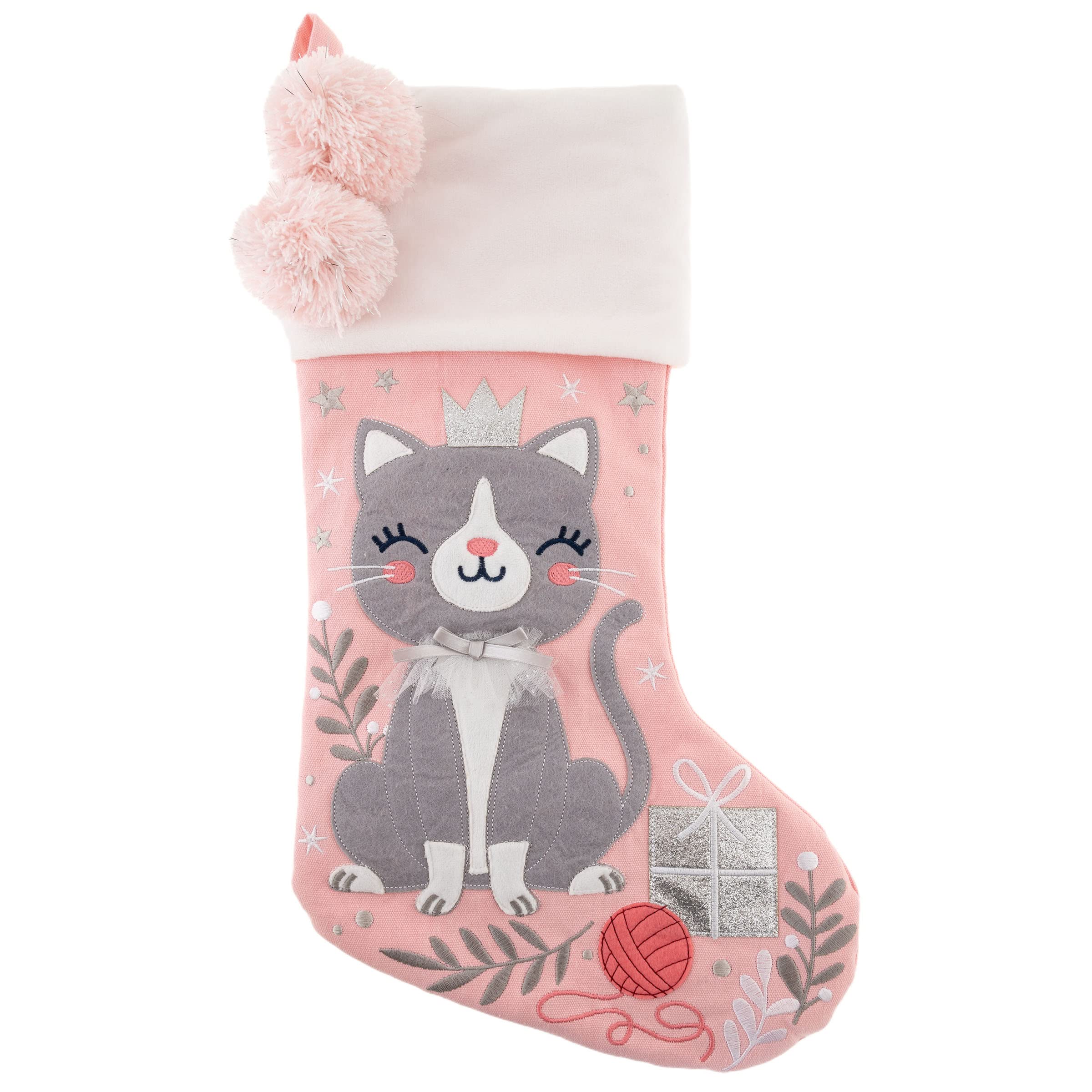 Chaussettes chat en feutre de coton isolant et broderies douces Stephen Joseph