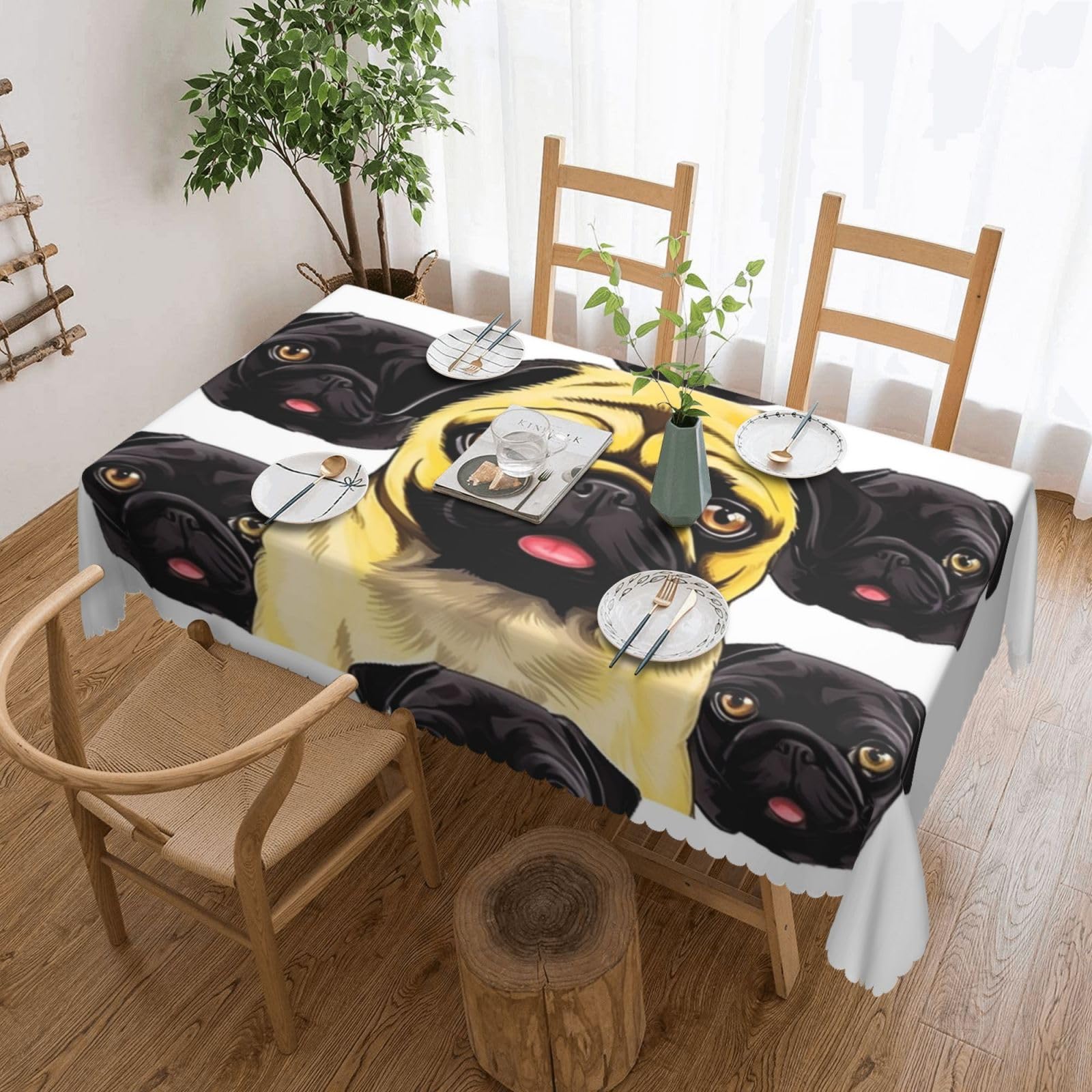 Nappe lavable carlin résistant aux plis pour protéger et décorer la table à manger