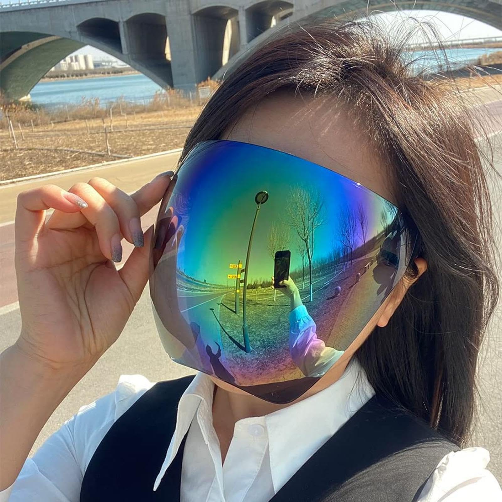 Amazon.co.jp: サングラスフェイスシールドサングラスフルフェイス  