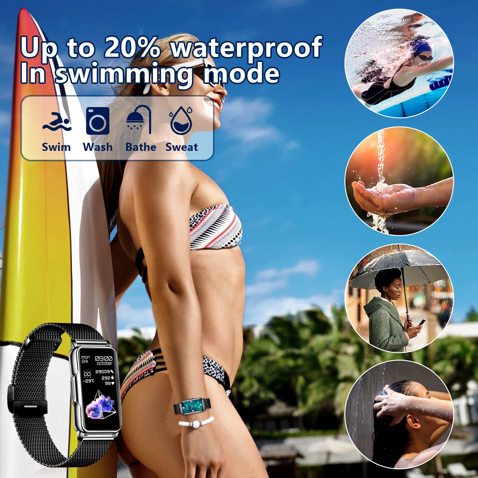 Smartwatch Fitness für Männer und Frauen