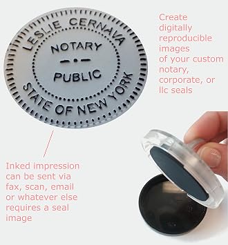 Hubco Seal Impression Inker, Shiny, 2-inch Round Diameter