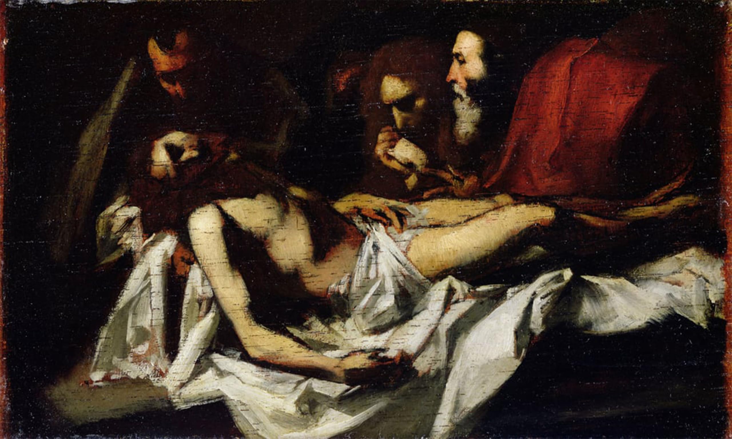 SERENDIPITP Abstract Painting Mural Print Picture Wall Decor Painting the Laying of Christ in the Tomb by Edouard Manet Vintage Wall Artwork for Home Decor 60x90cm