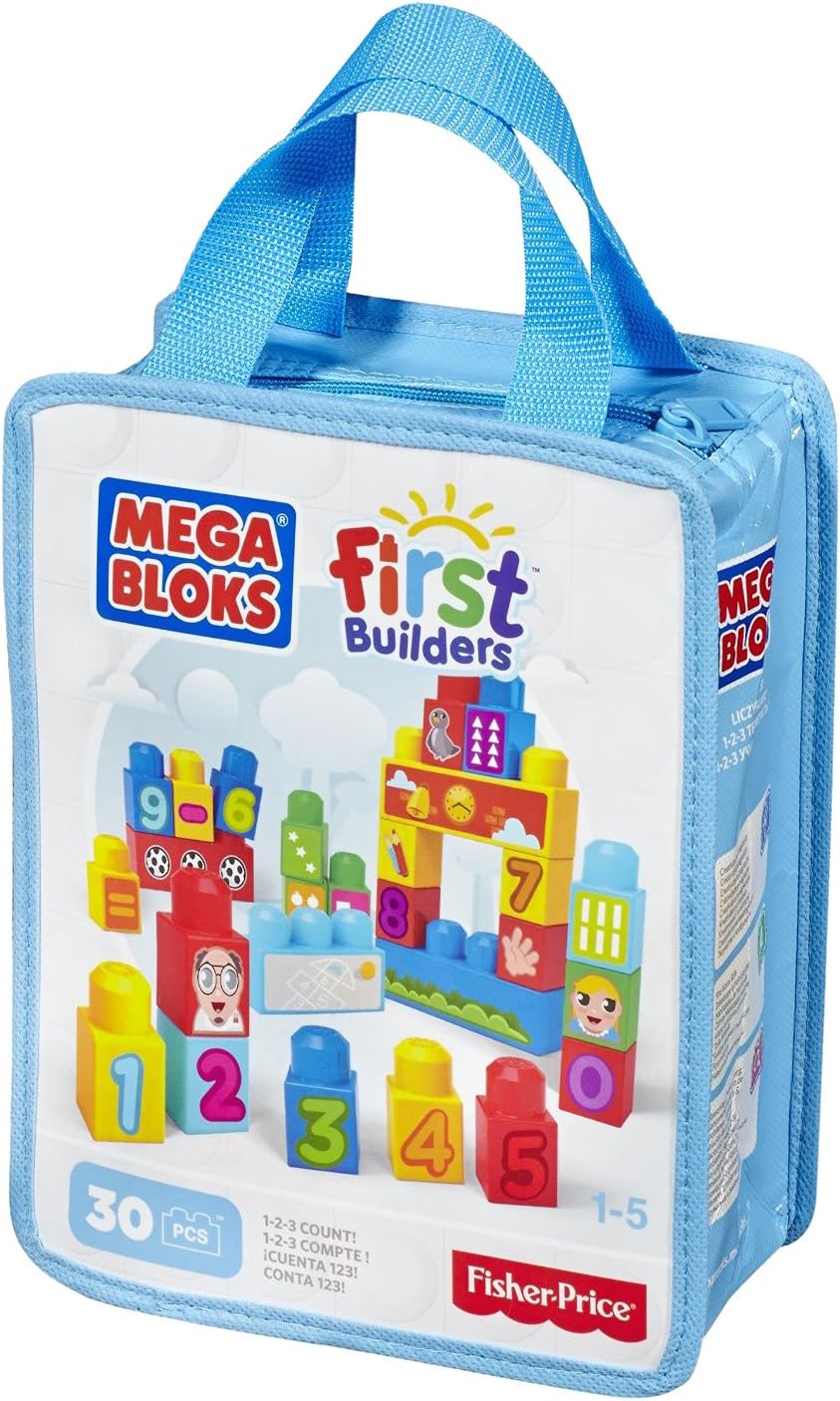 Mega Bloks First Builders 1-2-3 Count, 30-Piece (Bag)