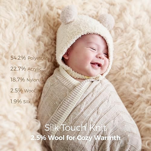 Miniatura 4 de Momcozy Funda de lactancia de mezcla de lana, suave y acogedor, chal de lactancia de cobertura completa de 360 para lactancia materna y bombeo