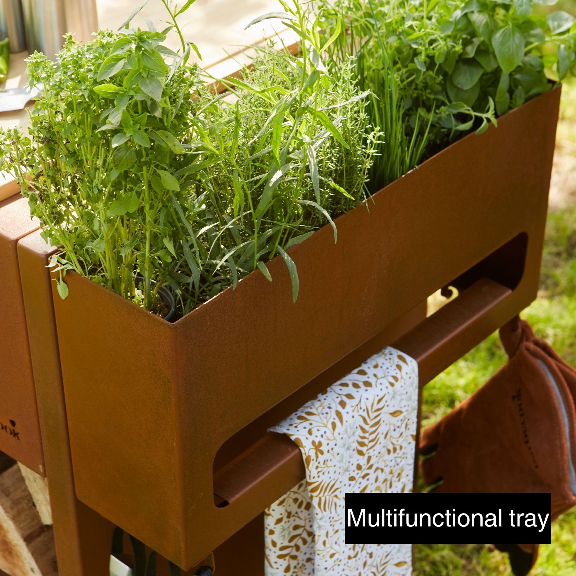 Barbecook Cocina de exterior Nestor Buddy Mesa de trabajo para barbacoa en acero corten, 112x55x90cm