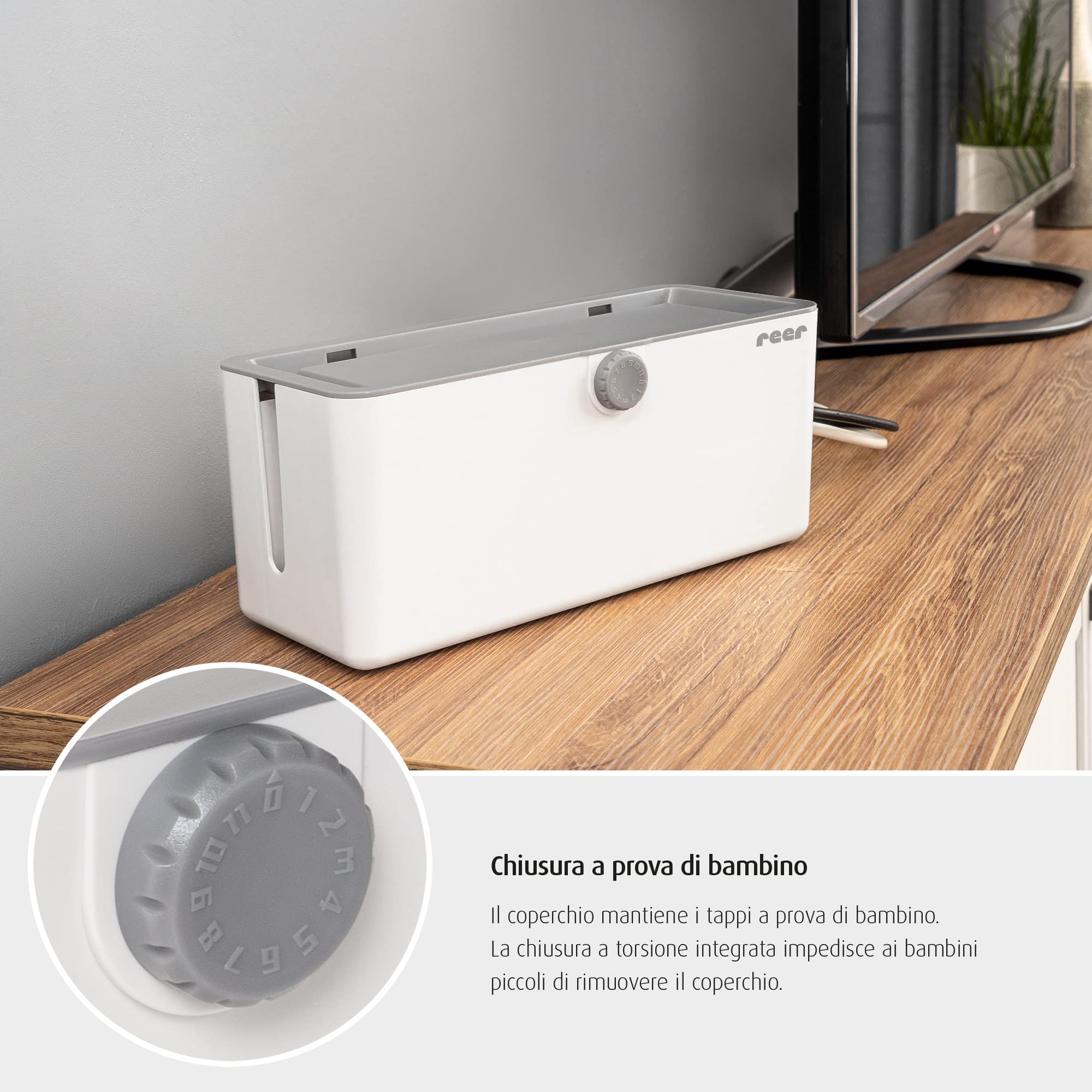 reer CableGuard | Box per cavi a prova di bambino