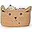Zopeal Cat Basket Storage Woven Organizer with Ears Christmas Decorative Pet Toy Cute Cotton Rope Basket for Gift Cat Dog Toy Bin Nursery Room(13.7 x 7.8 Inch,Khaki)
