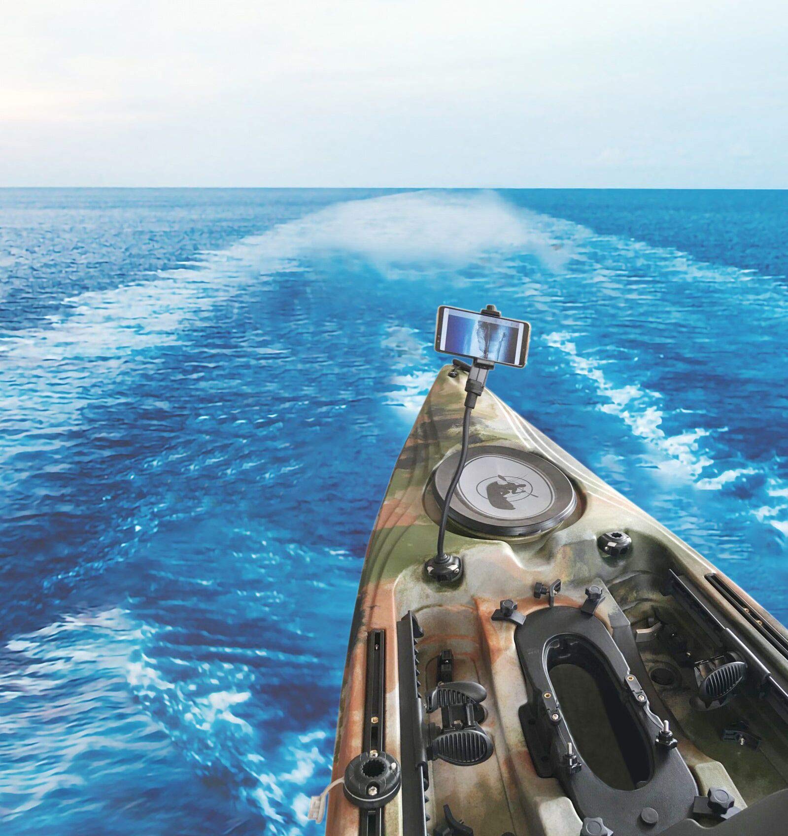 Leader_Pneumatic Phone Mount Kayak Cell Phone Holders Kayak Accessory with Flexible Long Arm for Phone on Kayak (Freestyle)