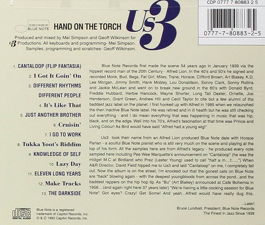 ジャズレコード　US 3/Hand On The Torch Us 3 – Hand On The Torch – CD (Album), 1993 [r1048330] | Discogs