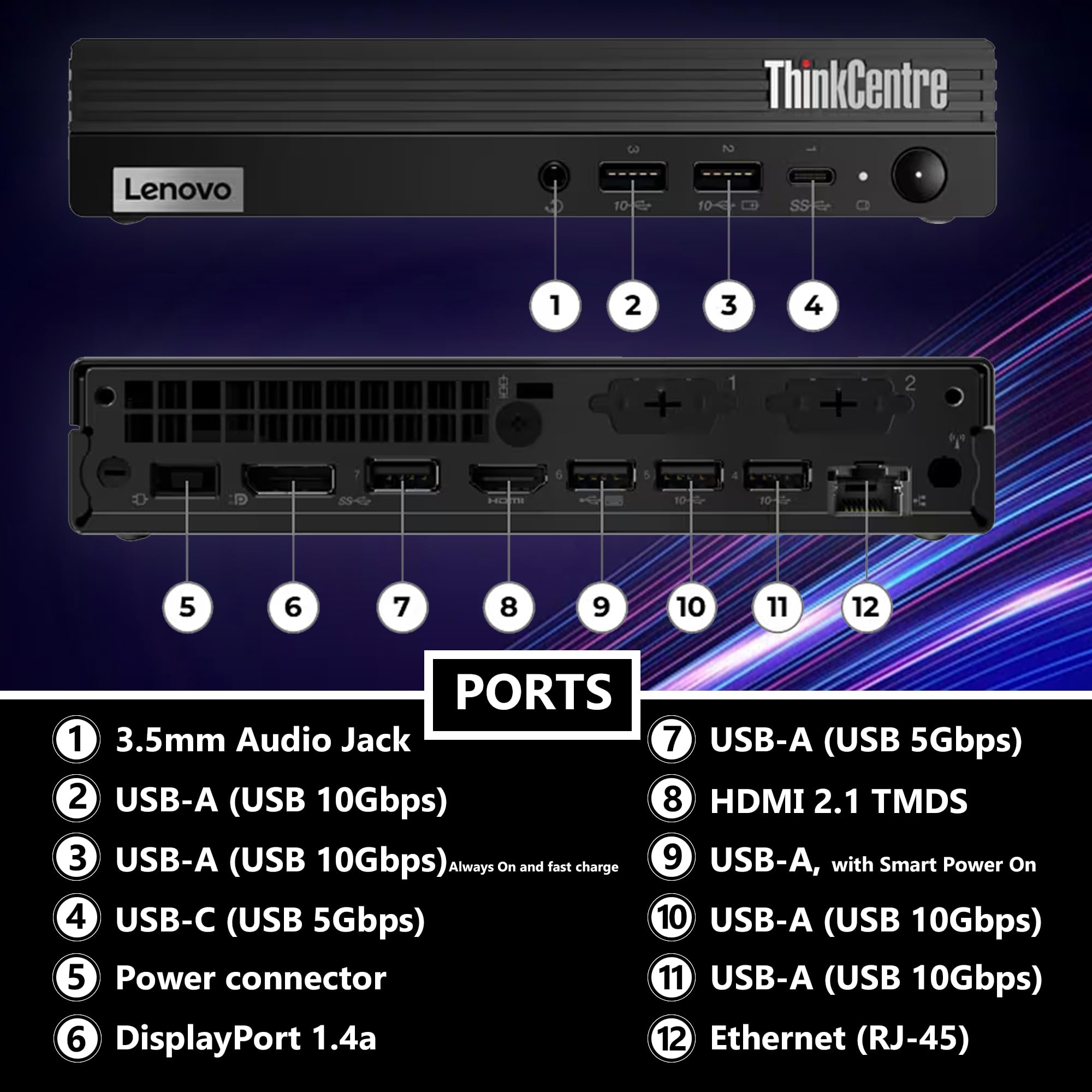 Lenovo ThinkCentre M70q 10世代 i5 16GB ThinkCentre M70q: Desempenho Compacto | Lenovo Brasil