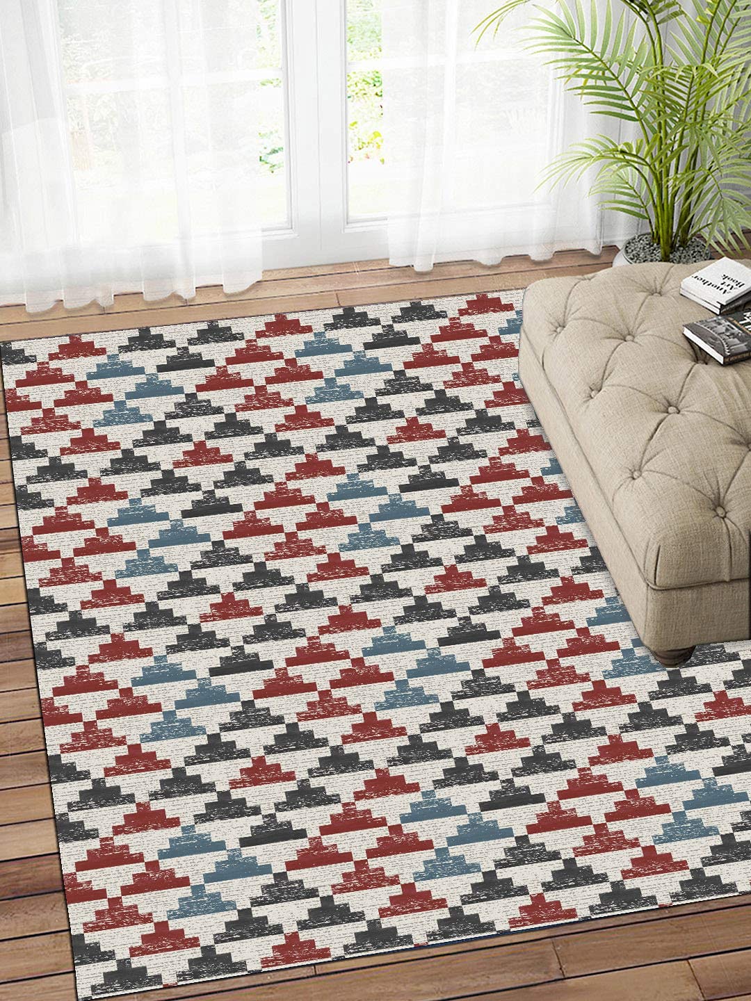 Status Contract 3D Printed Perfect Rugs for Living Area | Rug and for Bedroom |Rug and for ining Table Rug Floor with Anti Slip Backing (4 x 6, Multi Abstract)