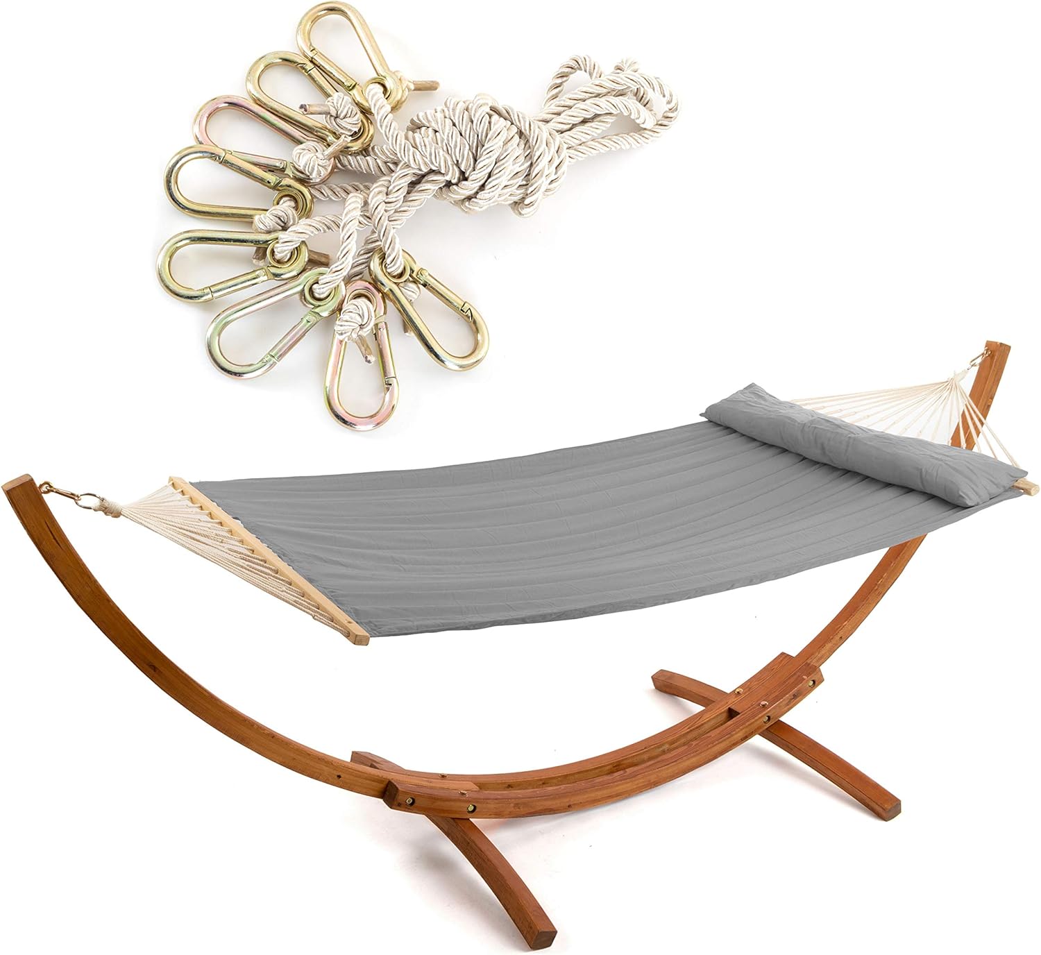 Ampel 24 Outdoor Hängematte Aruba mit Gestell Mauritius 310 cm braun