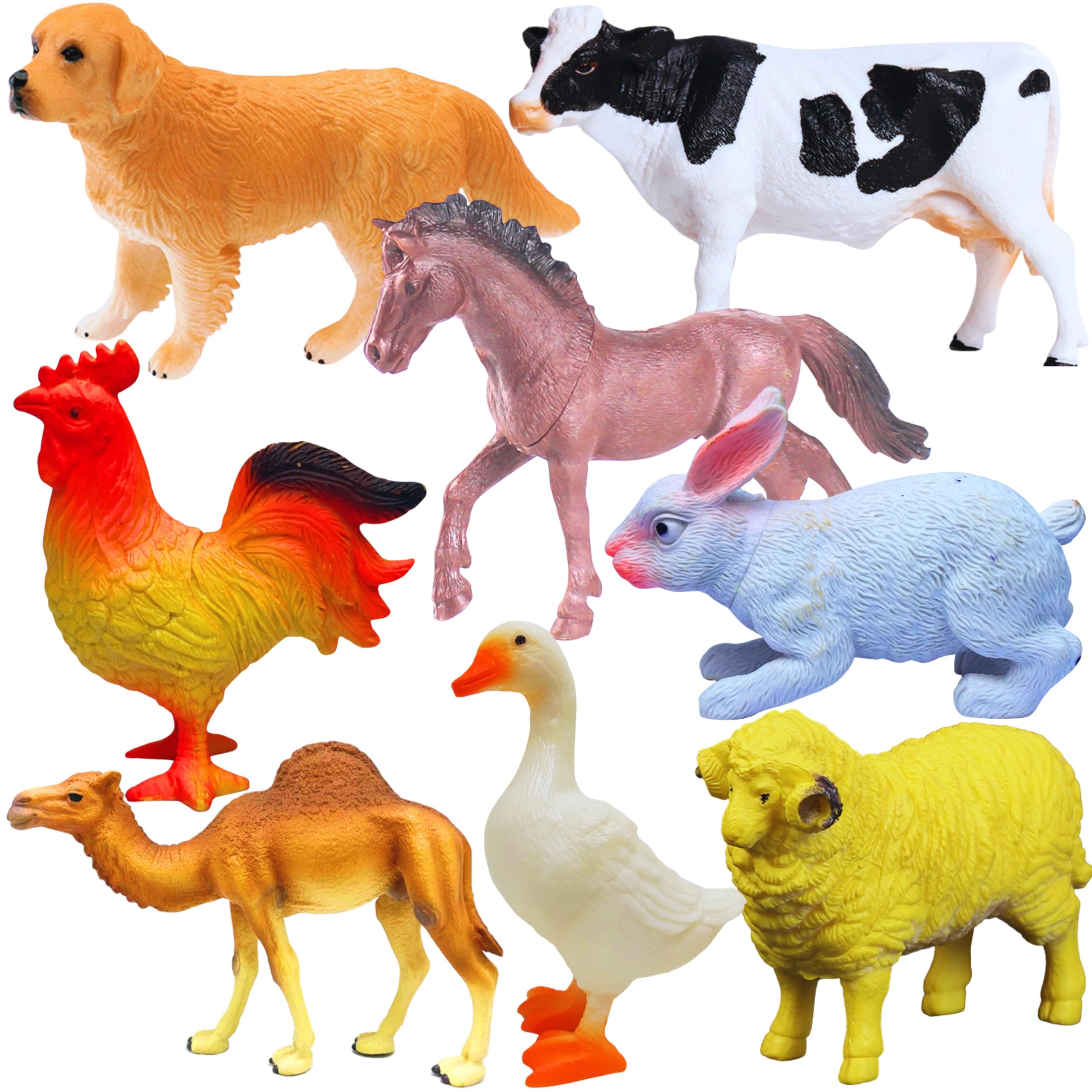 Big Size Farm Animals Toys for Kids | 8 PCs Realistic Jungle | Forest Animal Toy Action Figurine for Boys and Girls Birthday Gift for Children Cute Janwar Toys Educational & Decoration Items-image-38