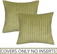 Vista 141 de UGASA - Juego de 2 fundas de almohada de terciopelo a rayas, funda decorativa para cojín con cremallera oculta para el hogar, sofá, dormitorio