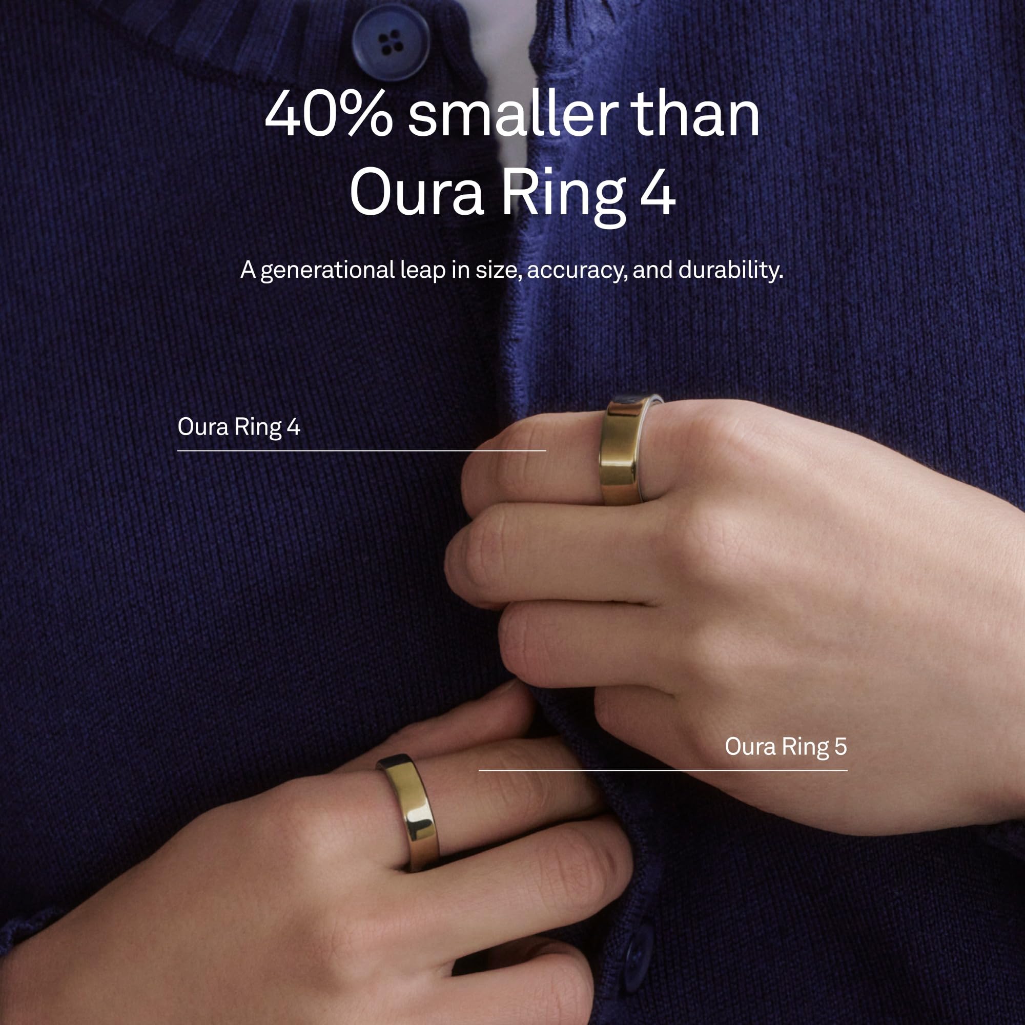 Amazon.com: Oura Ring 5 - Black - Size 8 - World's Smallest Smart