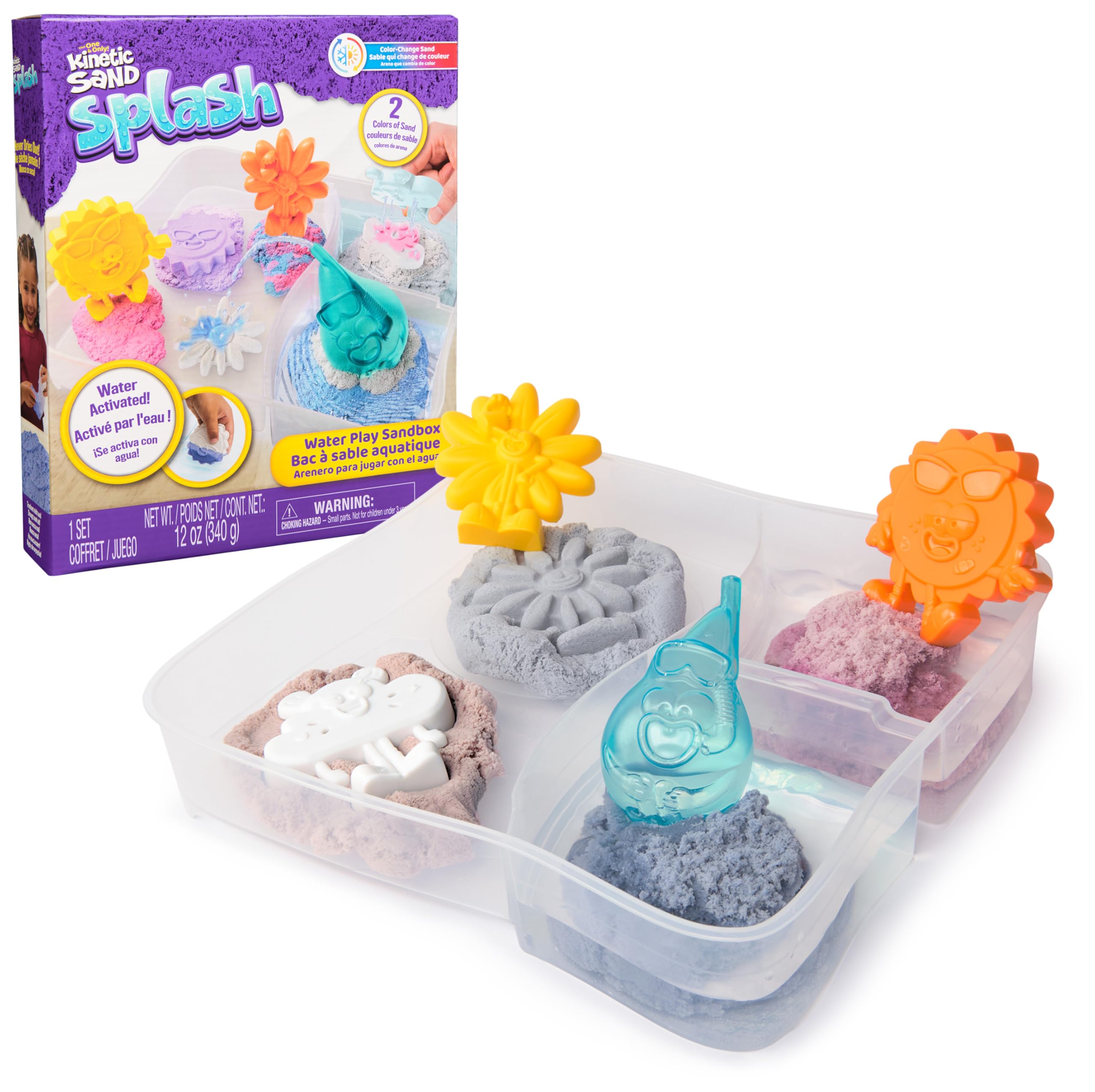 Amazon.com: Kinetic Sand Splash, Water Play Sandbox with 12oz