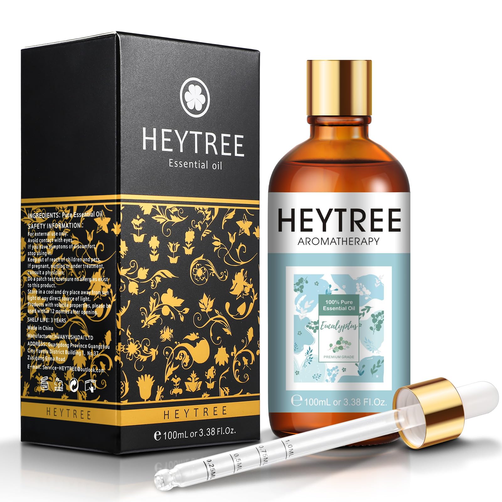 Eucalyptus Essential Oil 100ml - Natural Eucalyptus Oil to Soothe and Clear The Nose, Perfect for Winter,Aromatherapy,Diffuser, Shower, Bath-Strong Refreshing