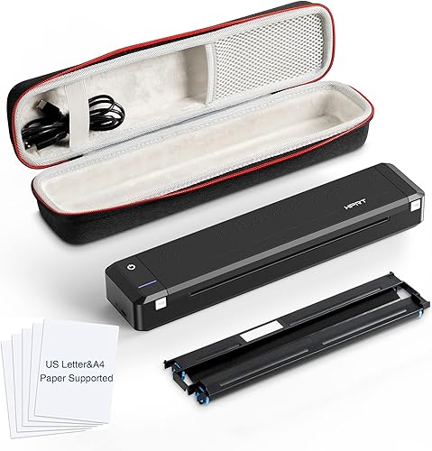 HPRT Impresora pequeña inalámbrica Bluetooth MT800, compatible con Android e iOS, laptop, computadoras PC, compatible con papel de 8.5 x 11 pulgadas