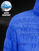 Vista 5 de MAGCOMSEN Chaqueta acolchada ligera para mujer, con 4 bolsillos, con cremallera, cuello alto, forro polar de invierno