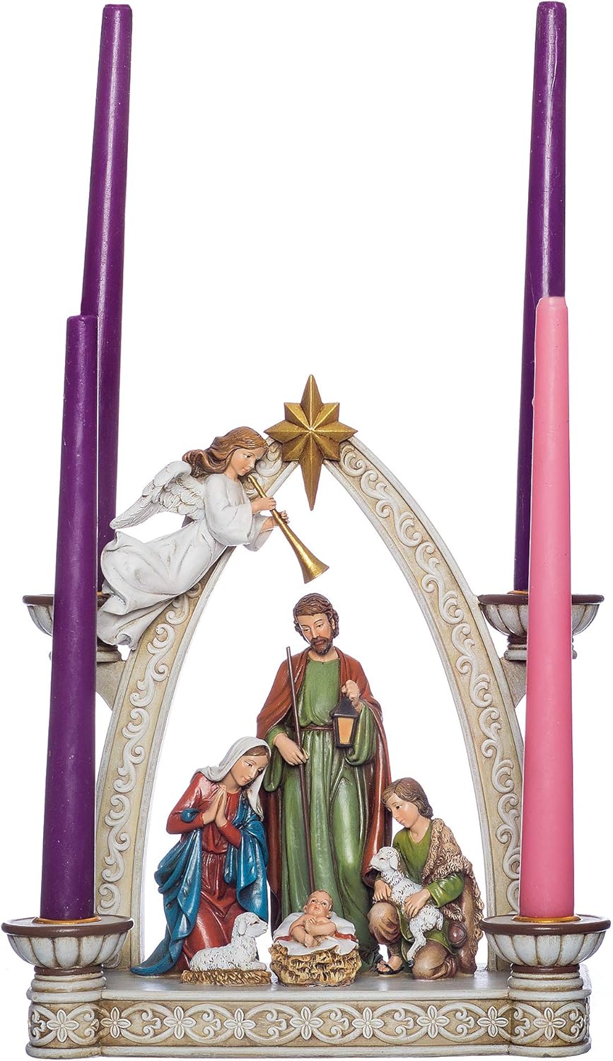 Buy Joseph's Studio by Roman Nativity Advent Candle Holder with Arch