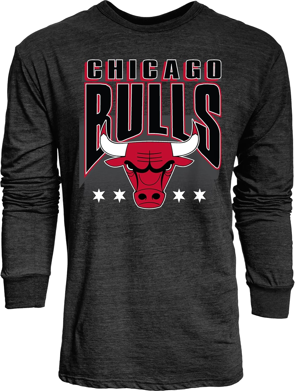 Blue 84 NBA Unisex-Adult NBA Officially Licensed Tri-Blend Long Sleeve T-Shirt Starters Black