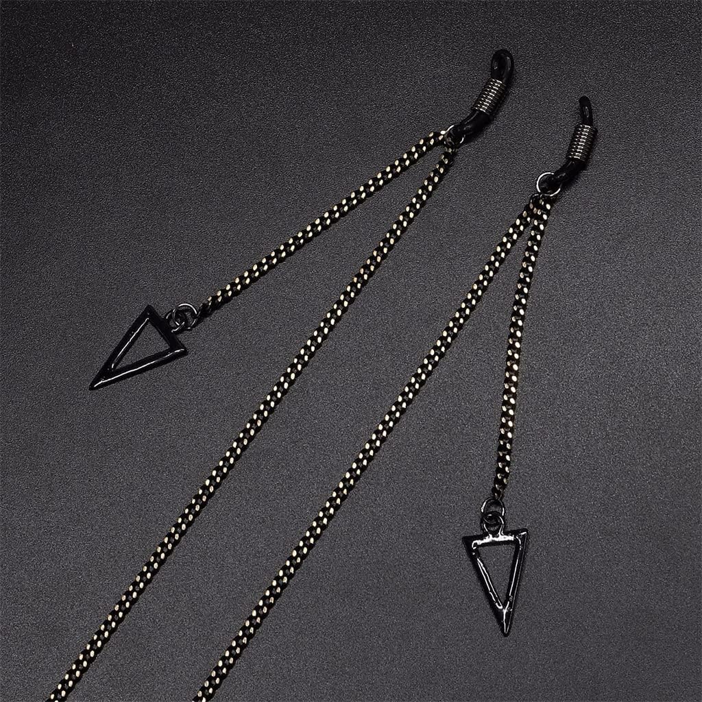 Eyeglasses Rope Lanyard Fashion Black Triangle Pendant Chain Sunglasses With
