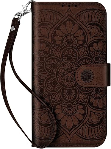 Funda tipo cartera para iPhone 11, bloqueo RFID, soporte para 3 tarjetas con ranura para tarjetas de crédito, funda protectora magnética de piel