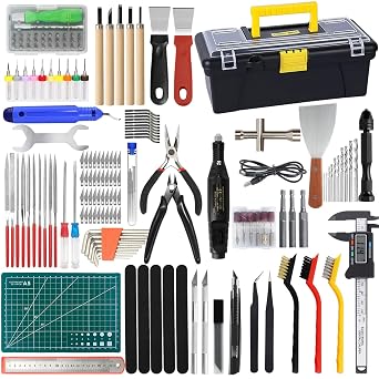 201PCS 3D Printer Tools & Accessories Kit,3D Printing Tool Set with Tool Box,3D Printer Accessory Including Nozzle Cleaning Kit,Electric Polishing Machine,Deburring Tool,Digital Caliper,Deburring Kit