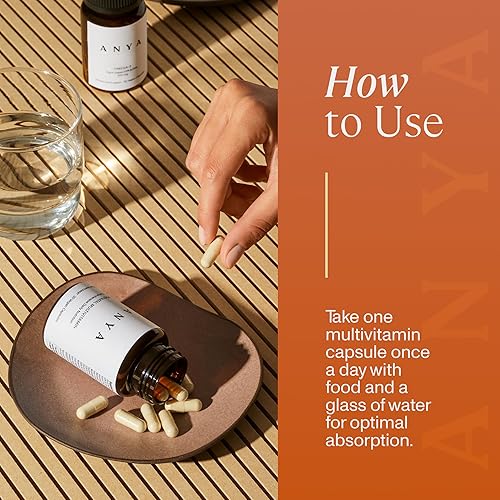 Miniatura 6 de ANYA Multivitamínico posparto, vitamina posnatal para mujeres lactancia, 30 cápsulas  Vitaminas A, C, D3, zinc, B12, biotina, folato y hierro  100%