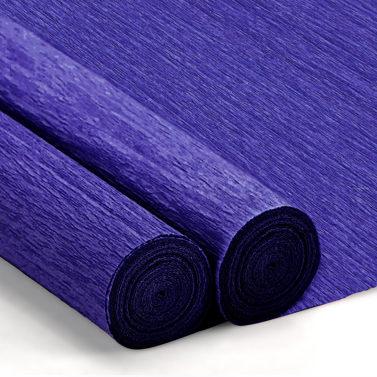 Crepe Paper Streamers 2 Rolls, 10 x 98Inch Crepe Paper Sheets for DIY Gift Colourful Paper Flower Wrapping Paper Crafts Birthday Wedding Holiday Party Decorations (Navy Blue)