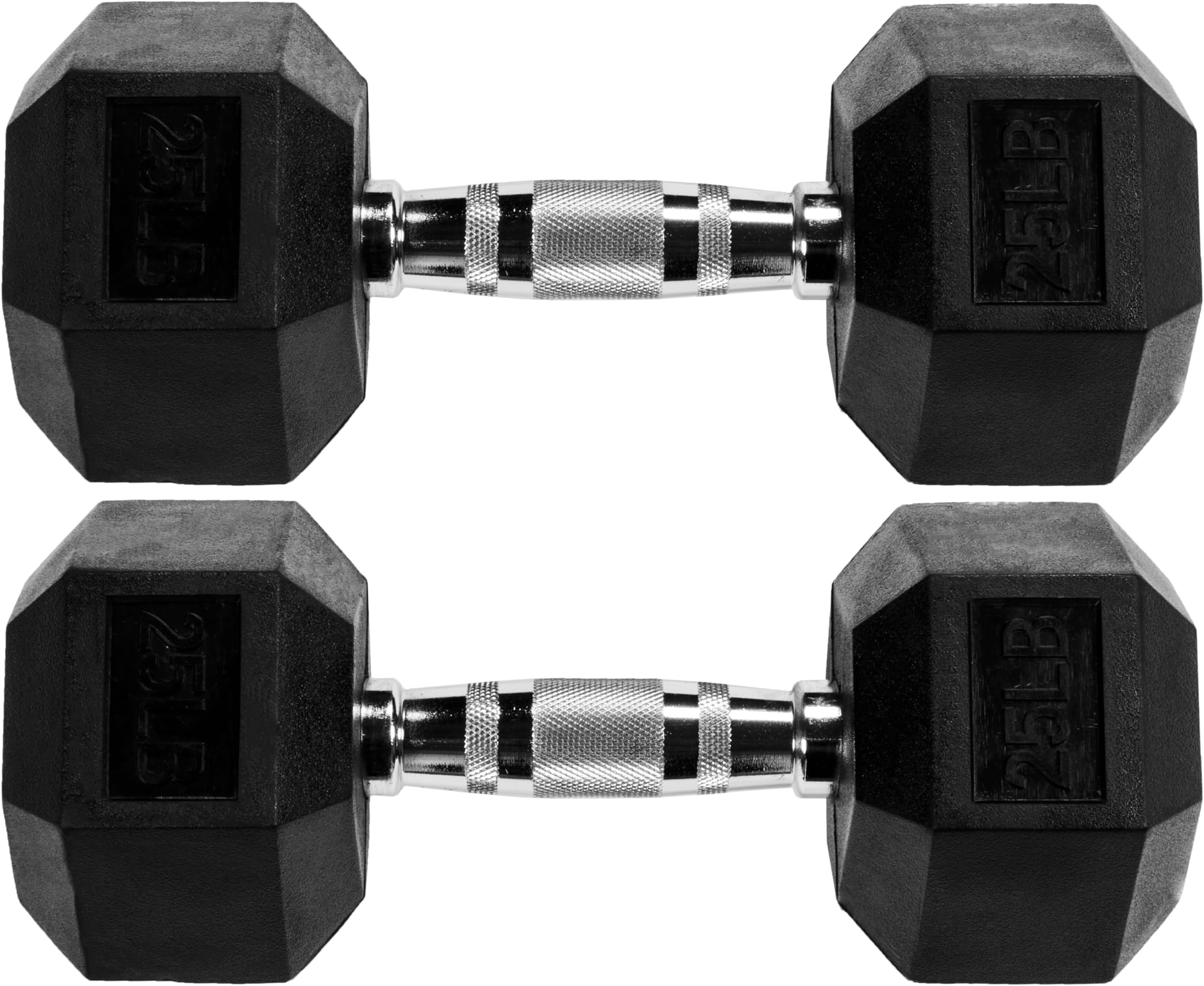 Sporzon! Rubber Encased Hex Dumbbell