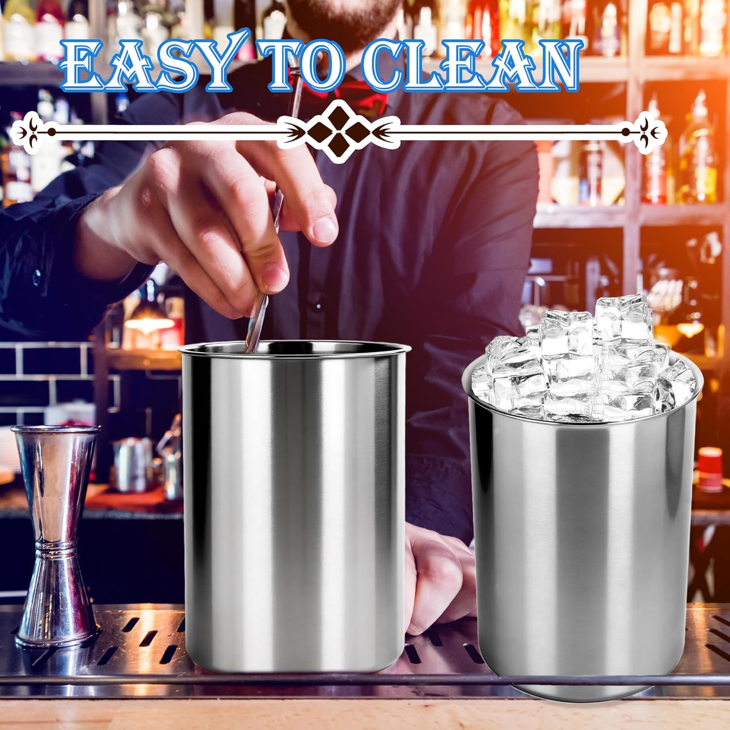 4 Pack Stainless Steel Wine Chiller Bucket Fits 750 ML Wine Bottle Cooler Keeps Cold Hours Insulated Champagne Beer Ice Bucket Bulk for Single Bottle for Parties Bar - Image 4