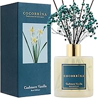 Vista 53 de Cocorina Juego de Difusor de Varillas, Difusor de Varillas de Flores Cachemira Vainilla, Difusor Aromático con Varillas Aceite Esencial de Fragancia
