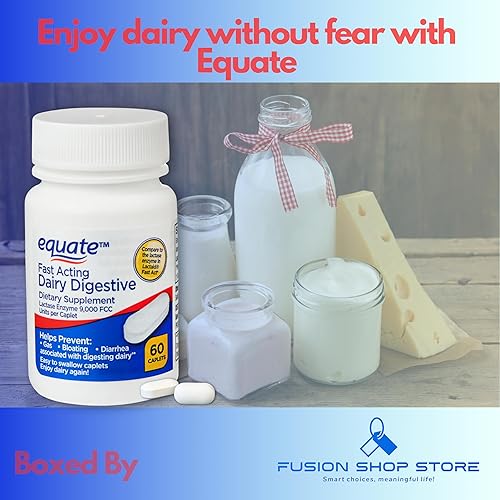 Miniatura 7 de Píldoras para intolerancia a la lactosa - Equate Fast Acting 60 unidades (1 paquete), juego con estuche Fusion Shop Store Week (1)