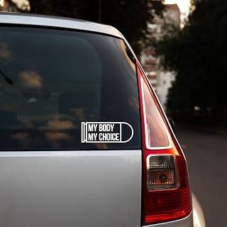 My Body My Choice Condom Waterproof Vinyl Sticker for Protection Reproductive Rights - Pro-Choice Feminist Protest Sticker Against Abortion Bans for Car Glass