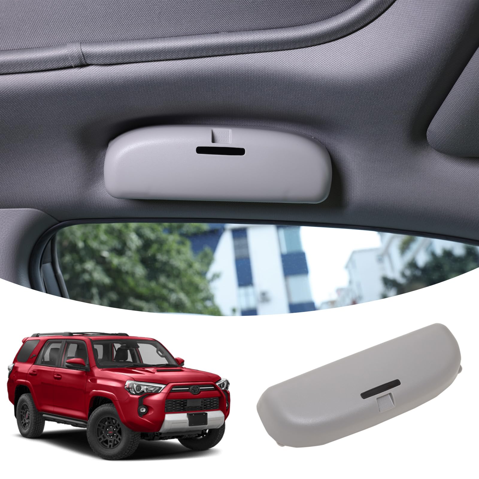 JKCOVER Sunglasses Holder Storage Box Compatible with Toyota 4Runner Tacoma Camry Accessories Hidden Box Secret Storage Interior Protect Sunglasses