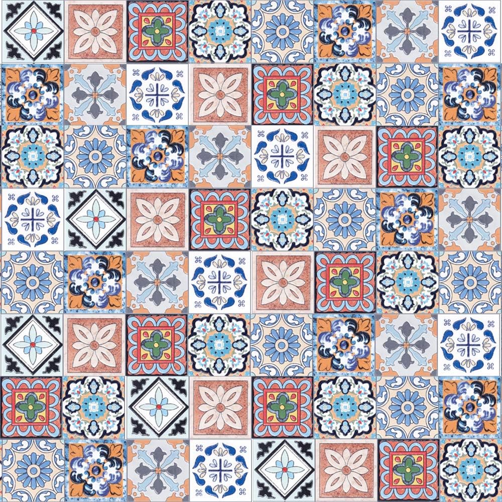 Pag Creative Home Décor Self-Adhesive PVC Tile-Like Sticker for Living Room Kitchen Bathroom Wall Floor Decorative Decals 20cmx5m (7.87 x 196.85 inches) (WTS001)