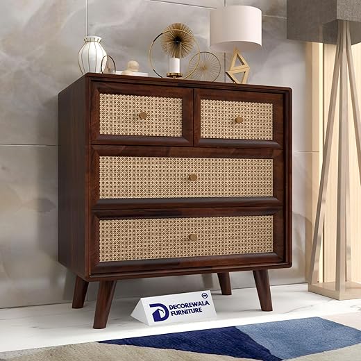Decorewala Sheesham Wood Storage Chest of 4 Drawers